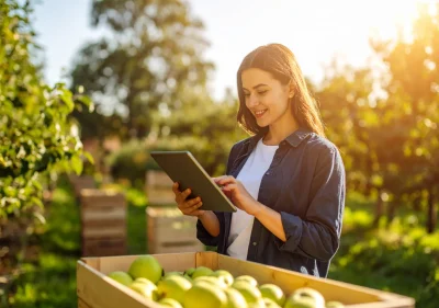 Tarım Girişimcisi Tablet Kullanıyor